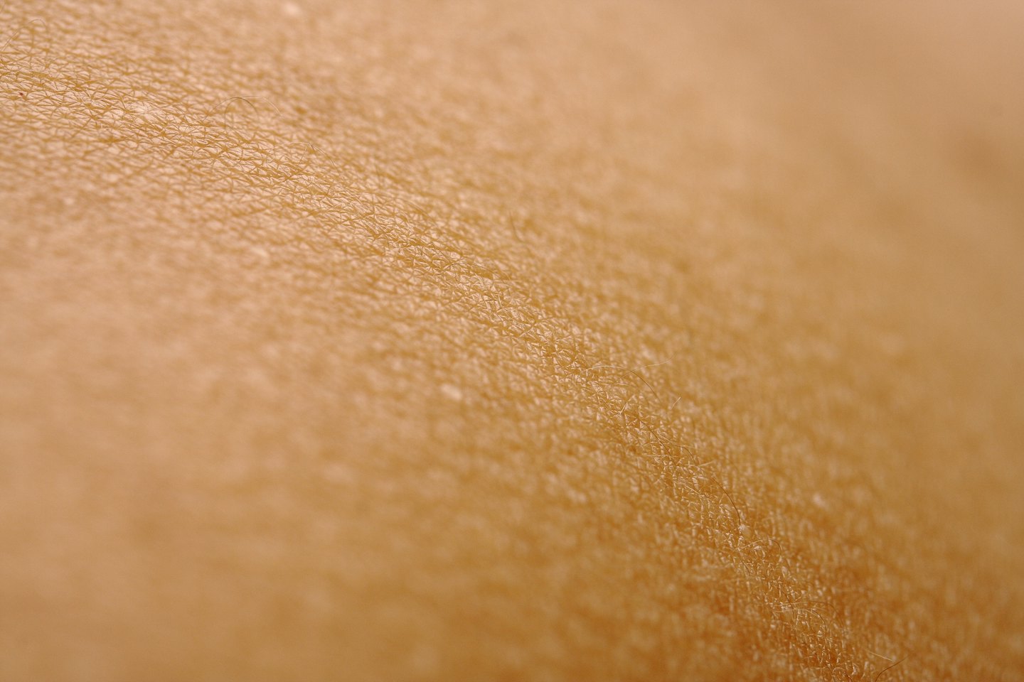 Close-up of light brown human skin texture with visible pores.